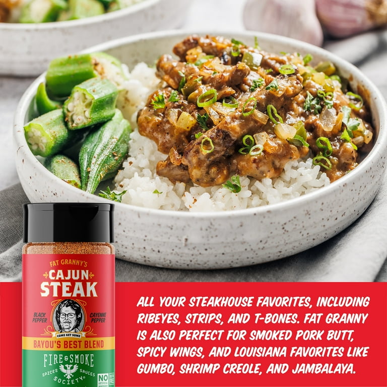 Fire & Smoke Society Fat Granny's Cajun Steak Seasoning, 4.8oz