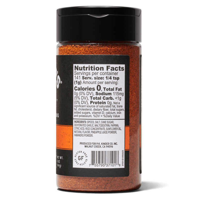 Kinder's Habanero Pineapple Barbecue Rub and Seasoning, 5 oz