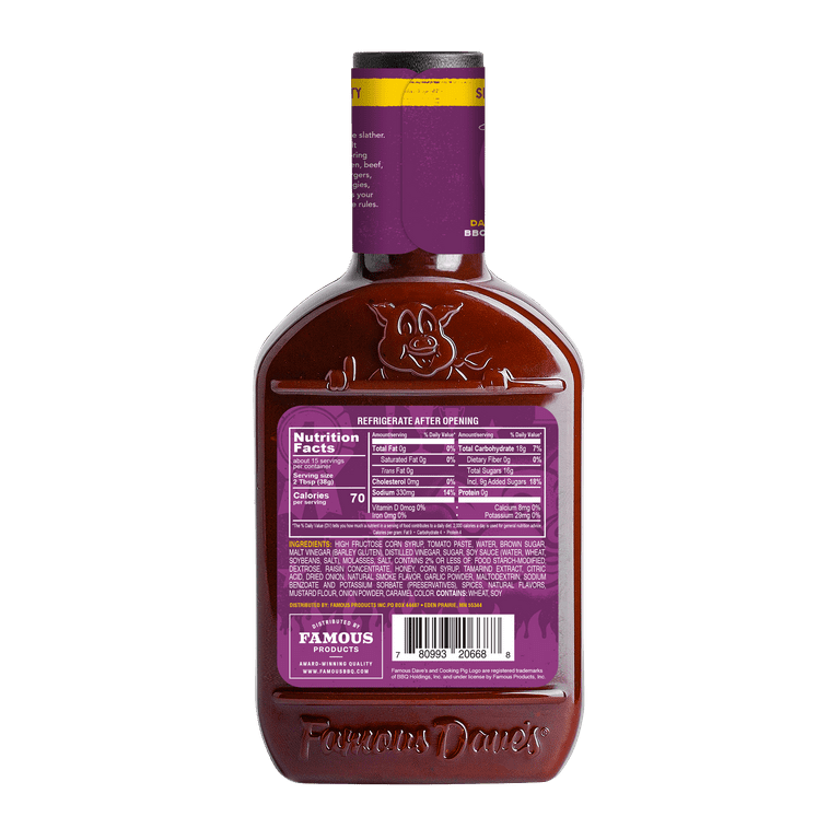 Famous Dave's Sweet & Zesty BBQ Sauce, 20 oz