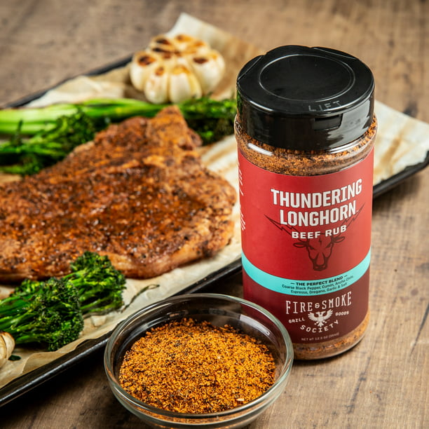 Fire & Smoke Society THUNDERING LONGHORN Beef Rub 12.5oz - SlobsRus BBQ