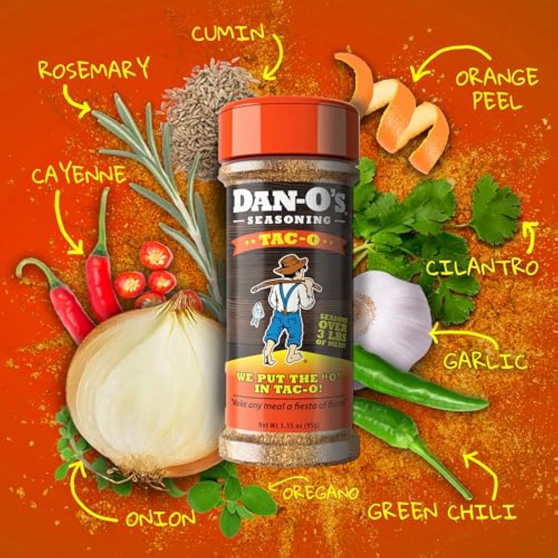 Dan-O's Tac-O Seasoning, 3.35oz