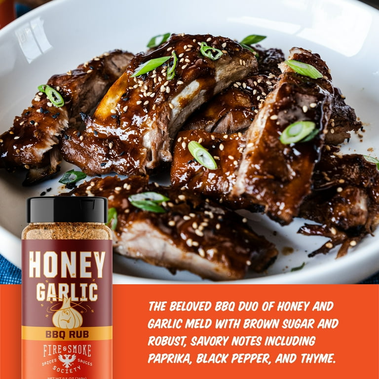 Fire & Smoke Society Honey Garlic BBQ Rub, 9.5 Oz
