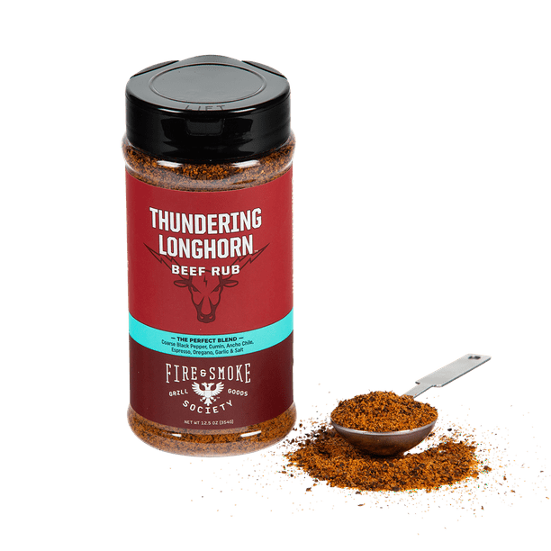 Fire & Smoke Society THUNDERING LONGHORN Beef Rub 12.5oz - SlobsRus BBQ