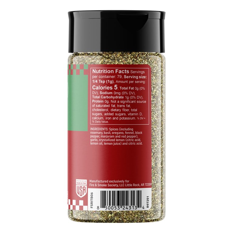 Fire & Smoke Society Vinny R's Italian Seasoning, 5.2 oz