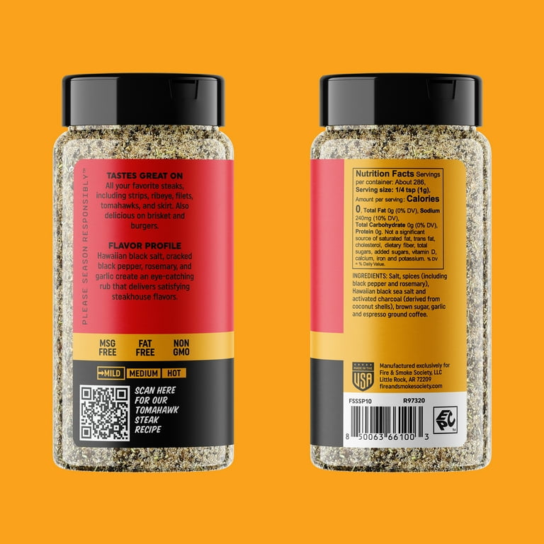 Fire & Smoke Society Super Special Prime Rub, 10.1 Ounce