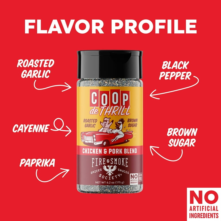 Fire & Smoke Society Coop De Thrill BBQ Poultry Seasoning Blend, 6.2oz