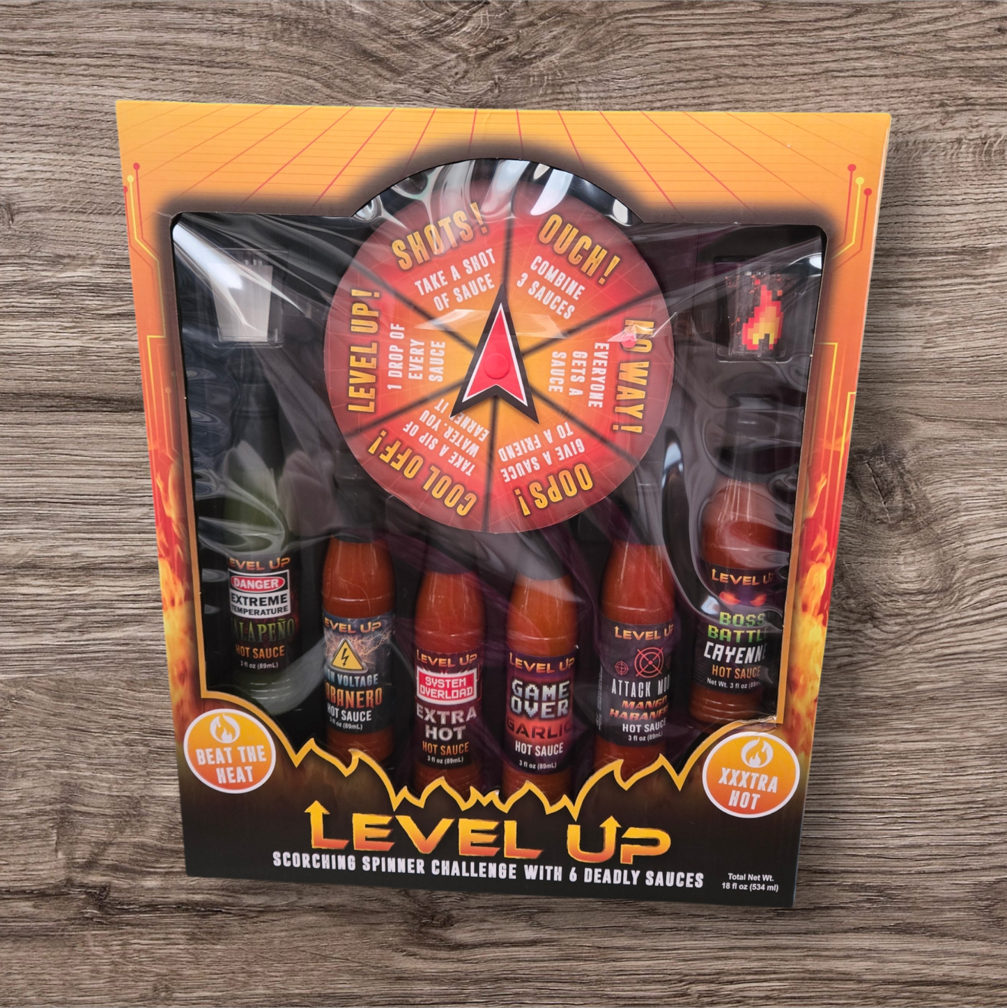 Level Up Hot Sauce Spinner Challenge - 6 Deadly Sauces