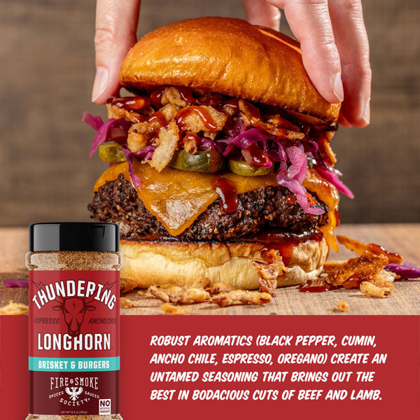 Fire & Smoke Society THUNDERING LONGHORN Beef Rub 12.5oz - SlobsRus BBQ