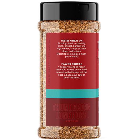 Fire & Smoke Society THUNDERING LONGHORN Beef Rub 12.5oz - SlobsRus BBQ