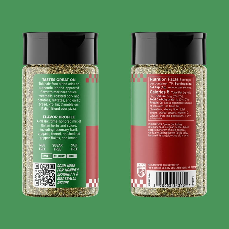 Fire & Smoke Society Vinny R's Italian Seasoning, 5.2 oz