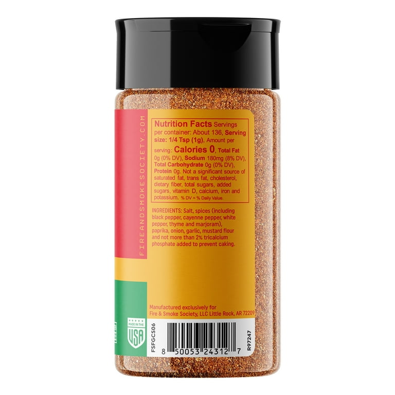 Fire & Smoke Society Fat Granny's Cajun Steak Seasoning, 4.8oz