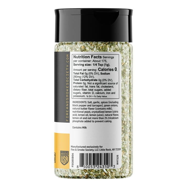 Fire & Smoke Society Garlic Butter Steak Seasoning, 6.2oz