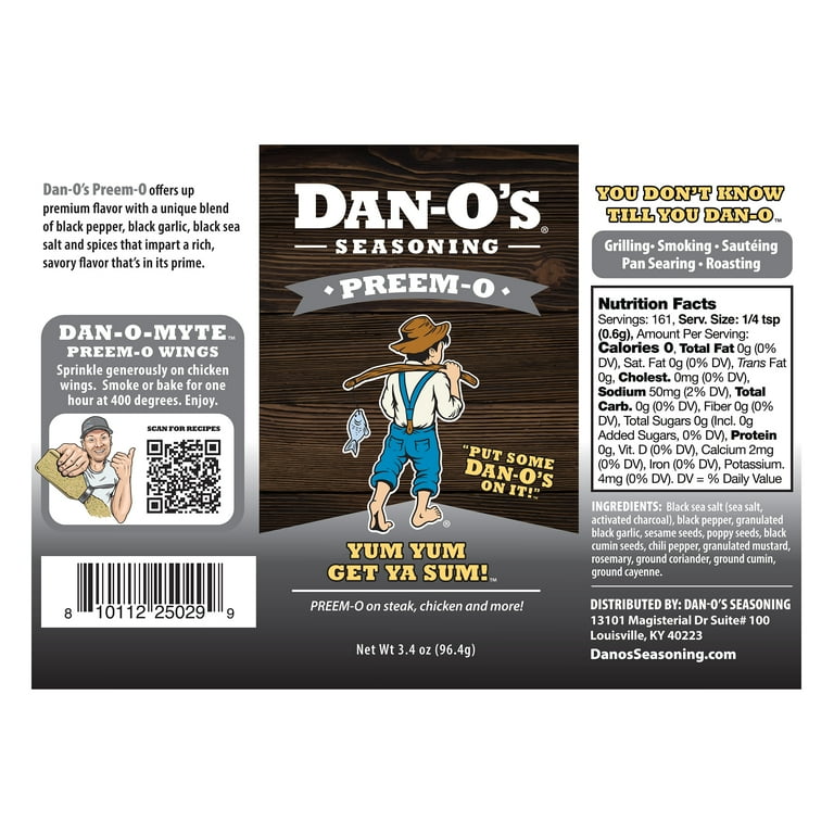 Dan-O's Seasoning Preem-O, 3.4oz