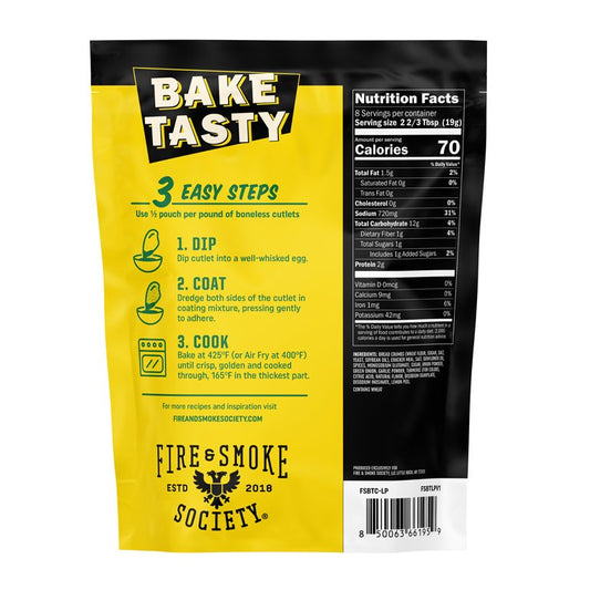 Fire & Smoke Society Bake Tasty Lemon Pepper Seasoned Coating Mix, 5.3 oz