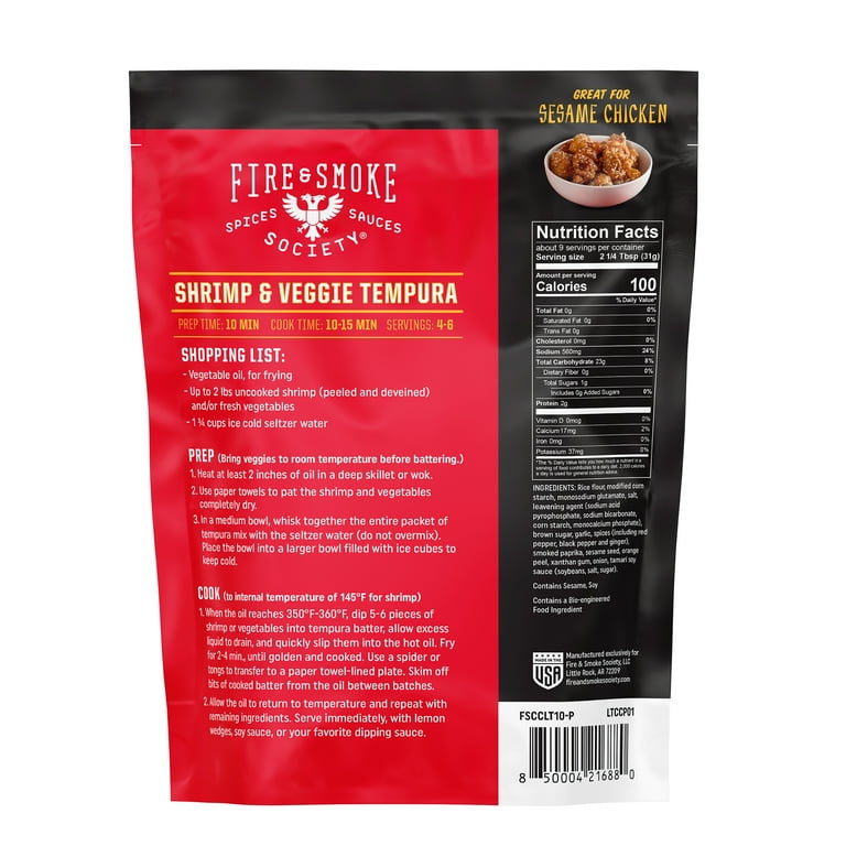 Fire & Smoke Society Lucky Tempura Batter Coating Mix, 10.8oz