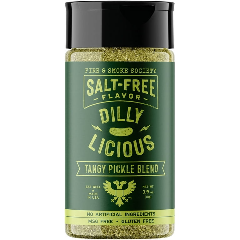 Fire & Smoke Society Dilly Licious BBQ Tangy Pickle Blend, No Salt Seasoning