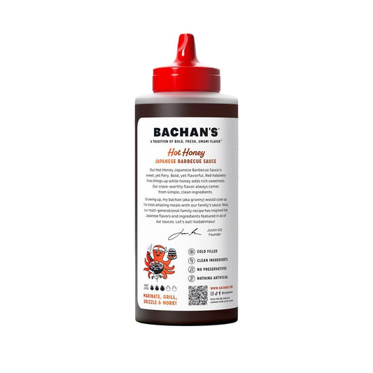 Bachan's Hot Honey Japanese BBQ Sauce, 17oz
