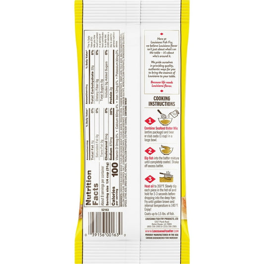 Louisiana Beer Batter Crispy Seafood Coating Mix, 8.5oz