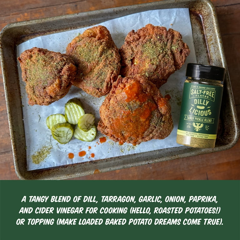 Fire & Smoke Society Dilly Licious BBQ Tangy Pickle Blend, No Salt Seasoning