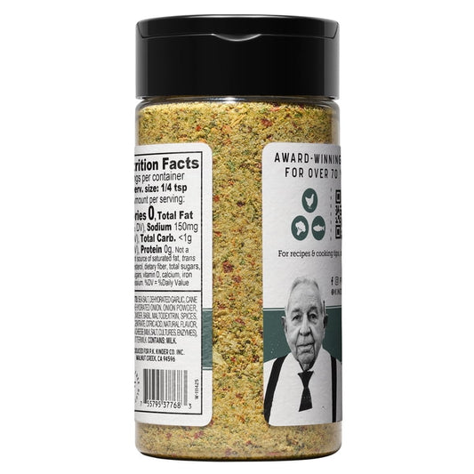 Kinder's Basil Parmesan Seasoning Blend with Garlic and Sea Salt, 5.8 oz