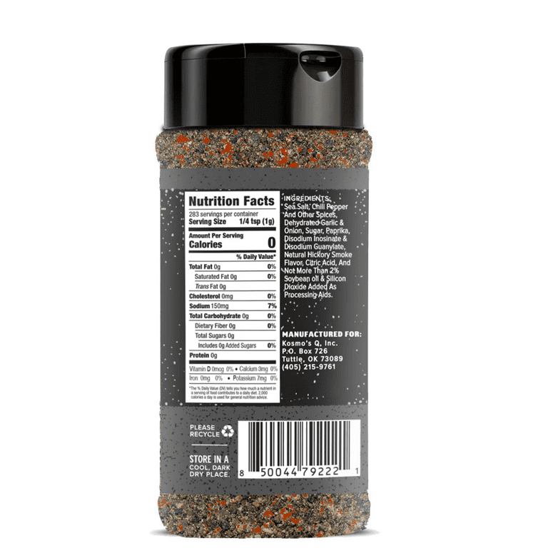 Kosmos Q Double Pepper Cow Cover Seasoning, 10 oz