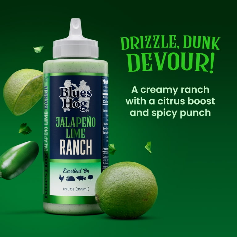 Blues Hog Jalapeño Lime Ranch Sauce, 12 oz