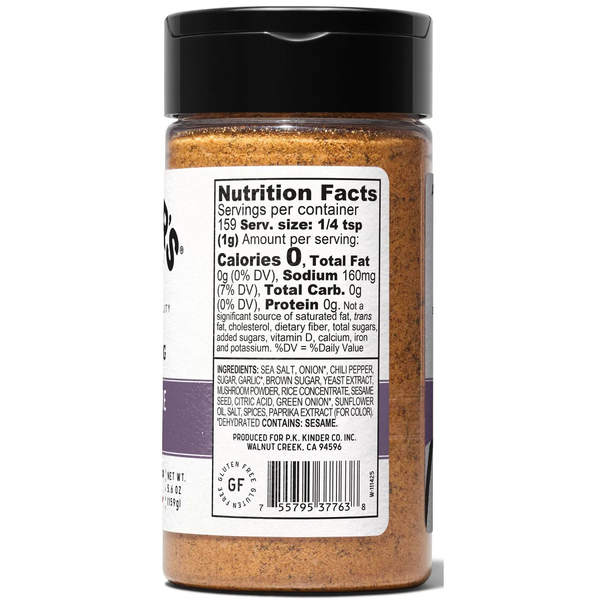 Kinder's Chili Sesame Crunch Seasoning, 5.6oz