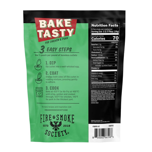 Fire & Smoke Society Bake Tasty Italian Seasoned Coating Mix, 5.3oz