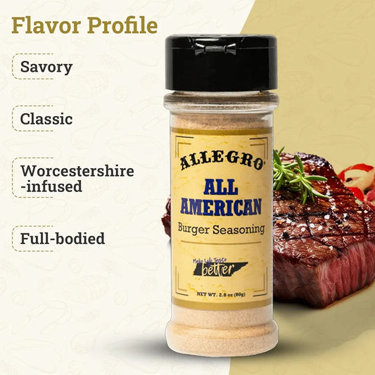 Allegro All American Burger Seasoning, 2.8 oz