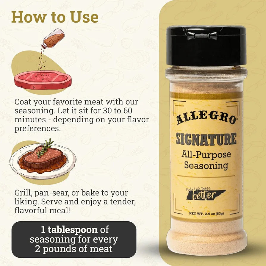 Allegro Signature All-Purpose Seasoning, 2.9 oz