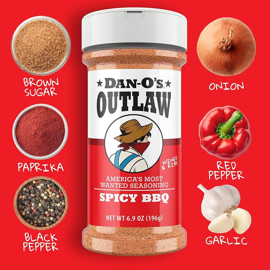 Dan-O's Outlaw Spicy BBQ Seasoning, 6.9oz