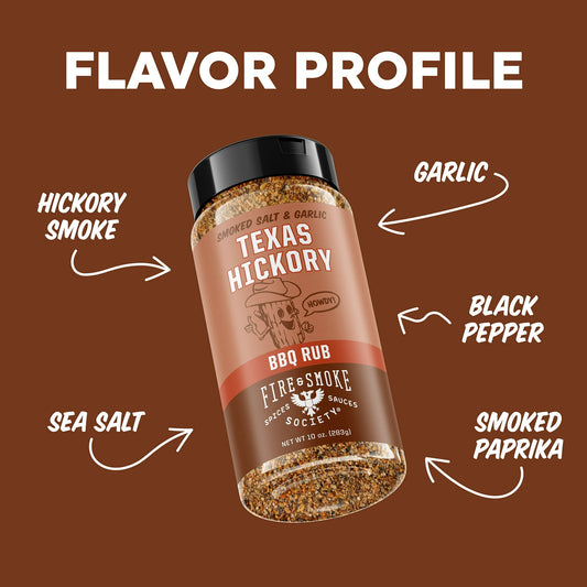 Fire & Smoke Society Texas Hickory BBQ Seasoning Blend, 10 oz
