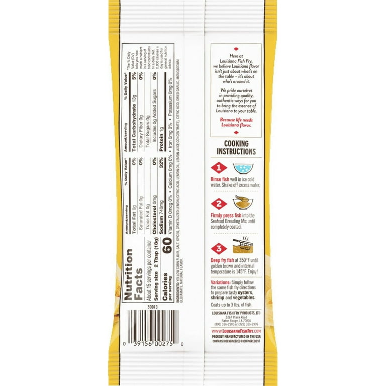 Louisiana New Orleans Style Crispy Seafood Coating Mix, 10 oz