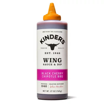 Kinder's Black Cherry Chipotle BBQ Wing Sauce, 27 oz.