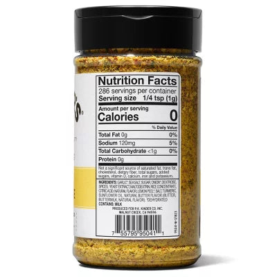 Kinder's Lemon Butter and Garlic Seasoning (9.25 oz.)