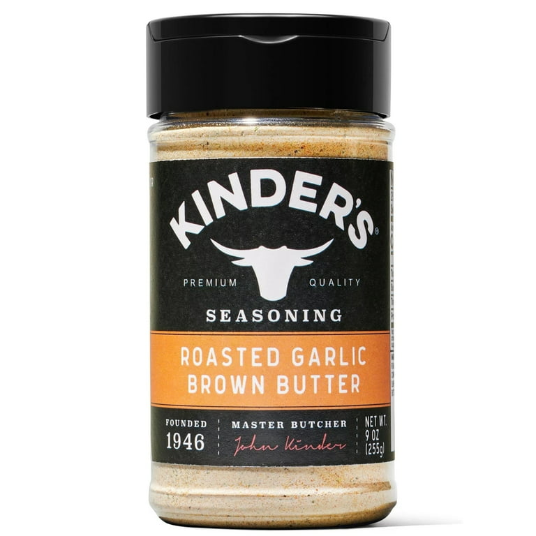 Kinder's Roasted Garlic Brown Butter Seasoning, 9oz - SlobsRus BBQ