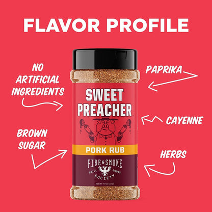 Fire & Smoke Society SWEET PREACHER | Pork Rub - SlobsRus BBQ