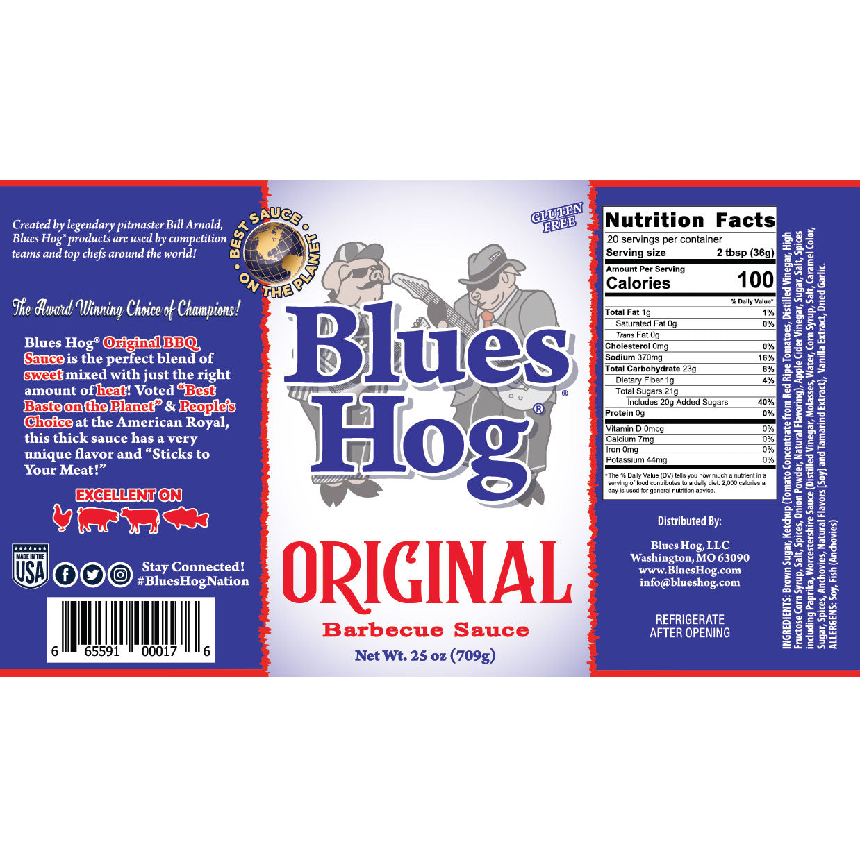 Blues Hog Original BBQ Sauce 25oz