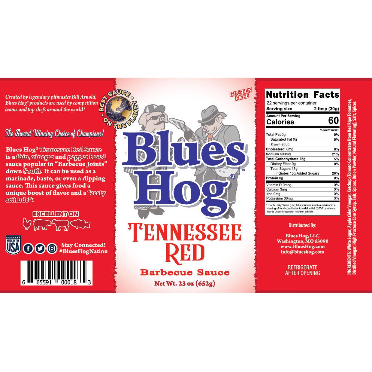 Blues Hog Tennessee Red BBQ Sauce, 25 oz - SlobsRus BBQ