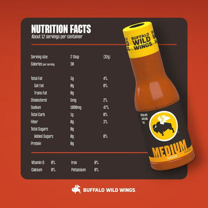 Buffalo Wild Wings Medium Buffalo Sauce, 12 fl. oz.