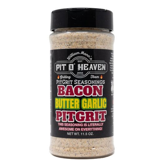 PIT O' HEAVEN BACON BUTTER GARLIC PIT GRIT, 11.3oz