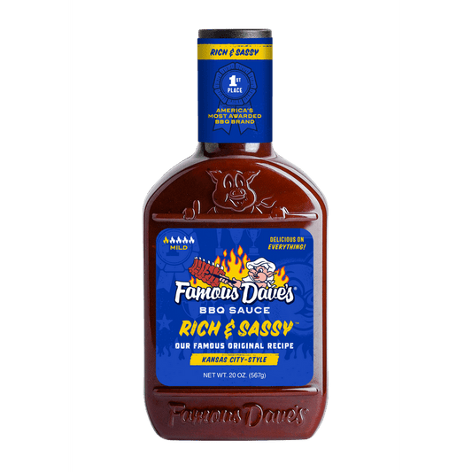 Famous Dave's Mild BBQ Sauce Rich & Sassy Kansas City Style