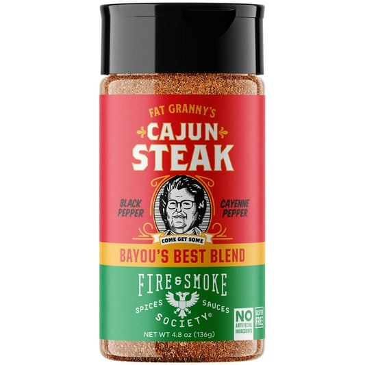 Fire & Smoke Society Fat Granny's Cajun Steak Seasoning, 4.8oz