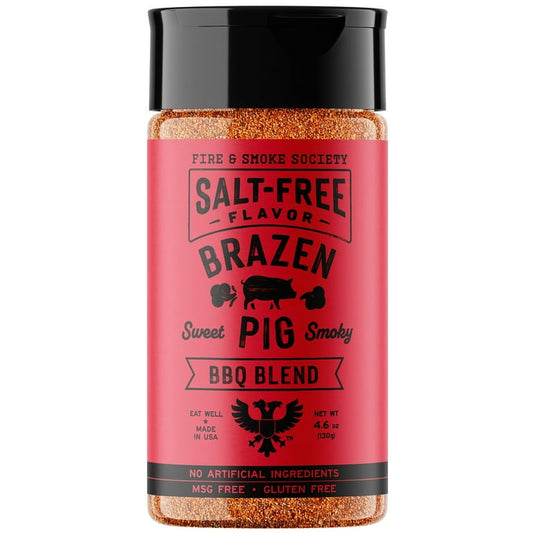 Fire & Smoke Society Brazen Pig BBQ Seasoning, Pork Rub, No Salt Seasonings