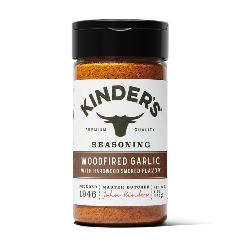 Kinder's Woodfired Garlic Seasoning With Hardwood Smoked Flavors, 6 Oz ...