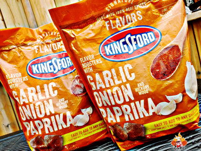 KINGSFORD® SIGNATURE FLAVORS BRIQUETS
GARLIC ONION PAPRIKA 2lb - SlobsRus BBQ