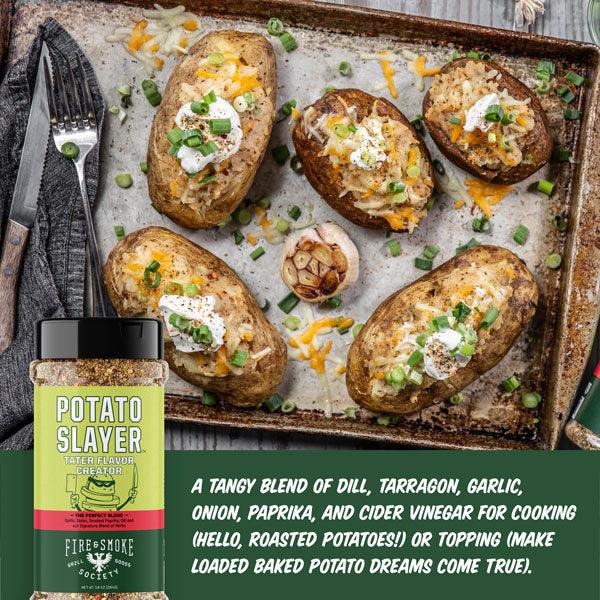 Fire & Smoke Society - No oven required: Smoked chicken, Potato Slayer  seasoning, and puff pastry join forces to create the creamiest, dreamiest  one-skillet dinner. Check out the recipe