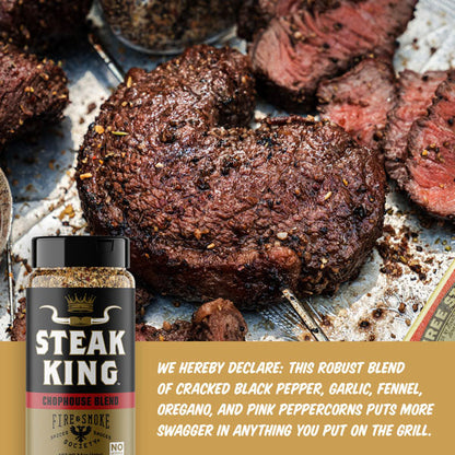 Fire & Smoke Society STEAK KING | Chophouse Blend Seasoning - SlobsRus BBQ