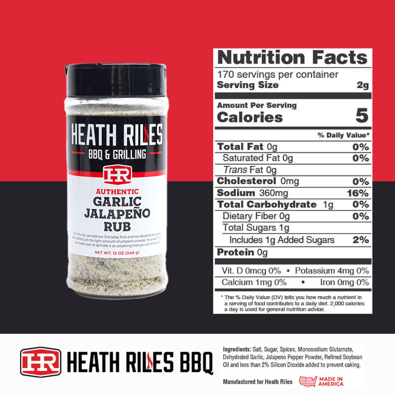 Heath Riles Authentic Garlic Jalapeño Rub - SlobsRus BBQ