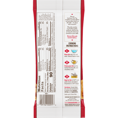 Louisiana Fish Fry Crispy Cajun Fish Fry Seasoned Coating Mix, 10 oz Bag